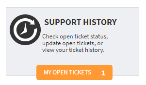 Support History link to ticket history in self-service portal