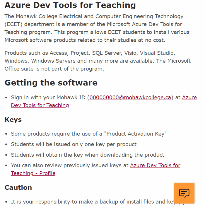 Azure Dev Tools for Teaching Login