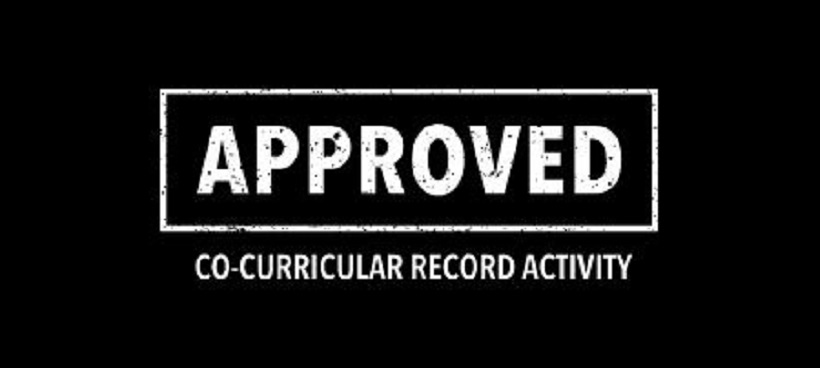 Co-curricular record approved stamp