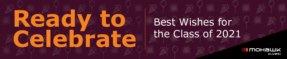 Ready to Celebrate Best Wishes for the class of 2021 with confetti in the background