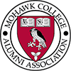 mohawk alumni association crest of a hawk