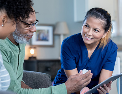 A person working a computer