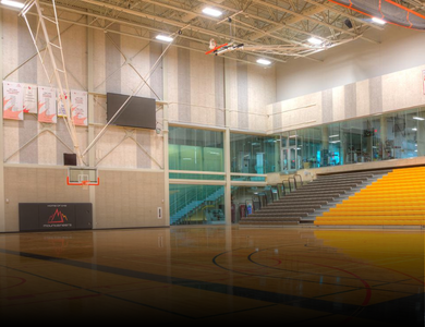 Interior view of the gym at Mohawk College