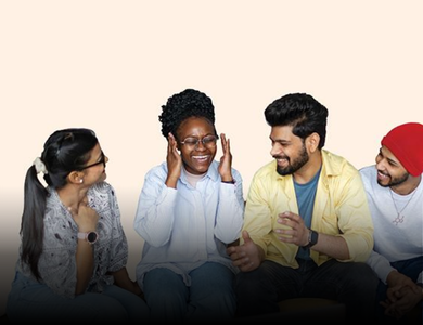 Students participating in a Conversation Club