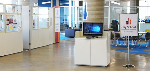 city school on the 4th floor of hamilton public library (central)