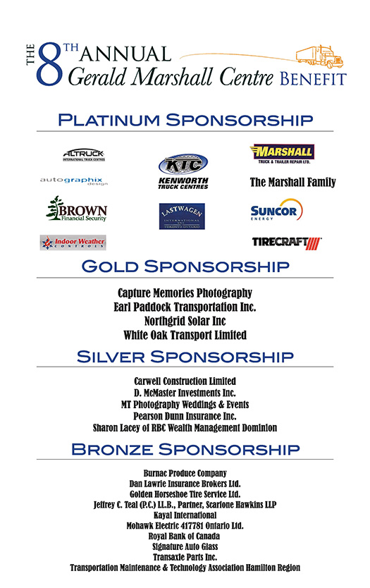 Gerald Marshall Sponsorship