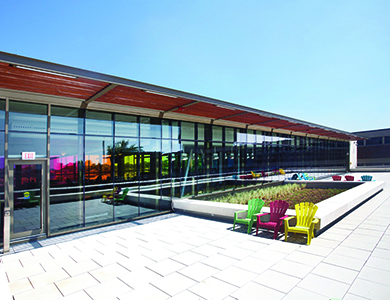Mohawk College's library terrace