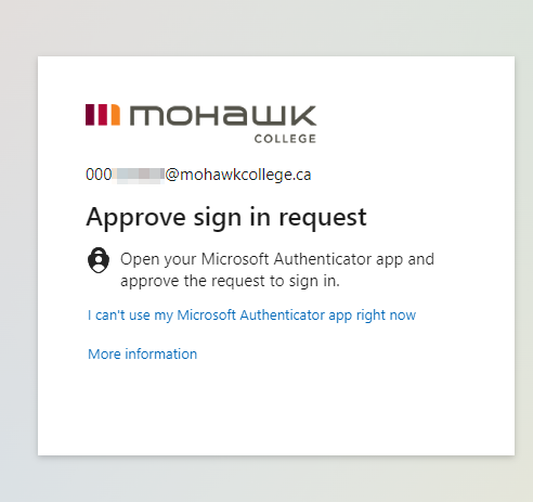 "Microsoft Sign-on Screen with MFA challenge"