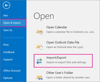 Screenshot showing the location of Save Calendar in the Outlook File menu