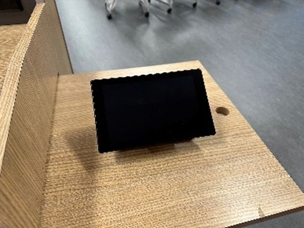 Photo shwoing the control panel dark when it is asleep.