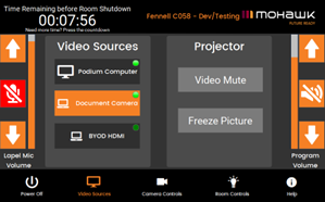 Screenshot of the full control panel and options.