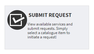 Submit Request link to service catalogue in self-service portal
