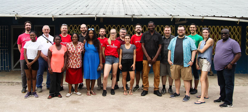 A group of students in Jamaica