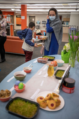 Students enjoying Nowruz in the LCC