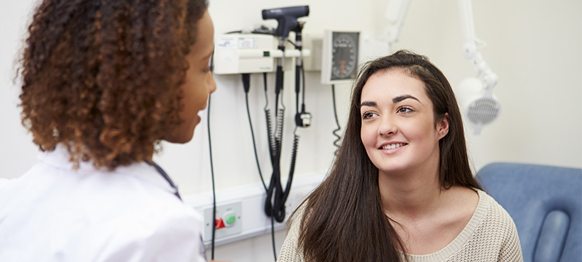 a nurse and student in a clinic