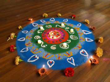 Rangoli display