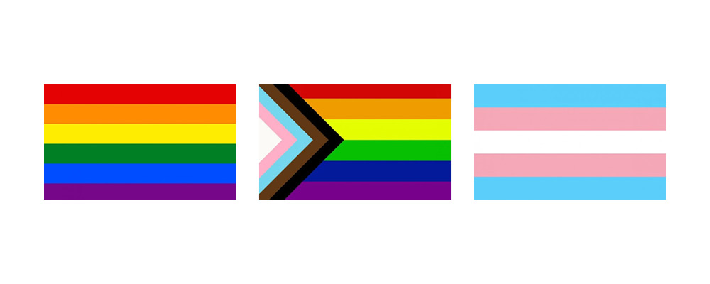 rainbow pride flags