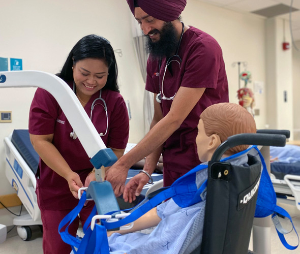 Nursing students in simulation