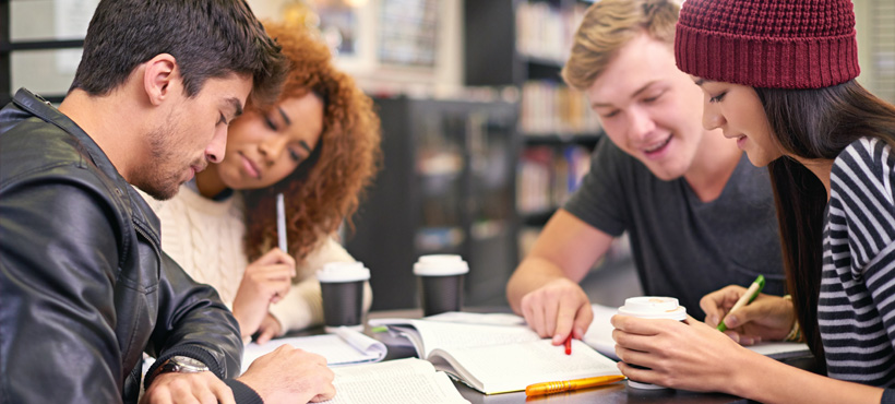 mohawk students at group study