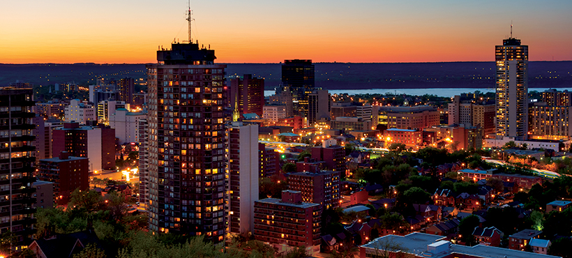 Hamilton Skyline at Night