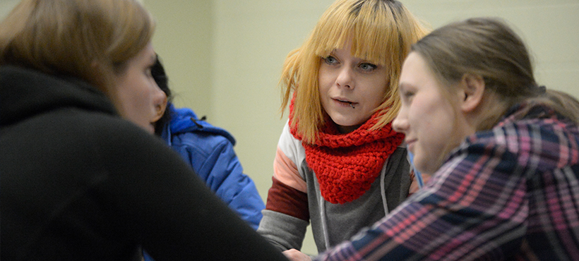 mohawk student in the classroom