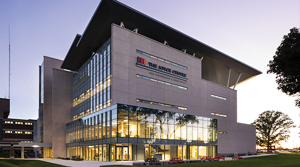 Wideshot of The Joyce Centre for Partnership & Innovation building 