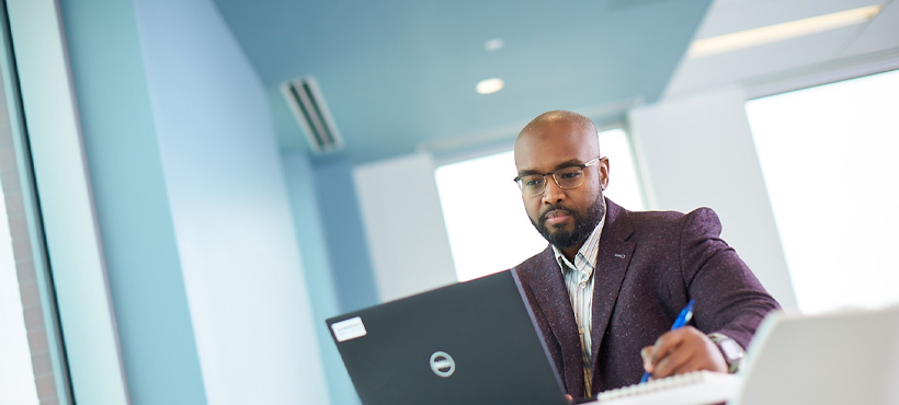 person with laptop