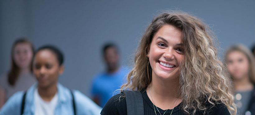 student smiling