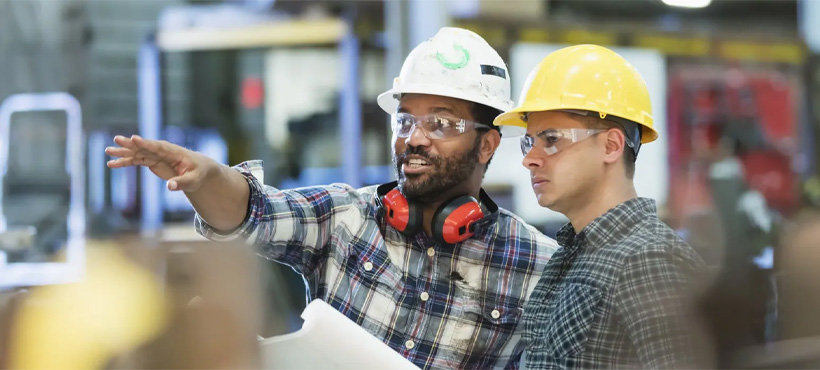 Employee mentored by senior employee at facility