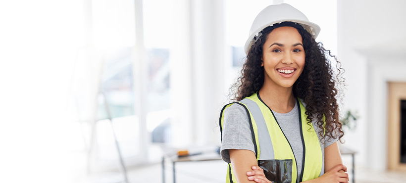 women working on the construction site