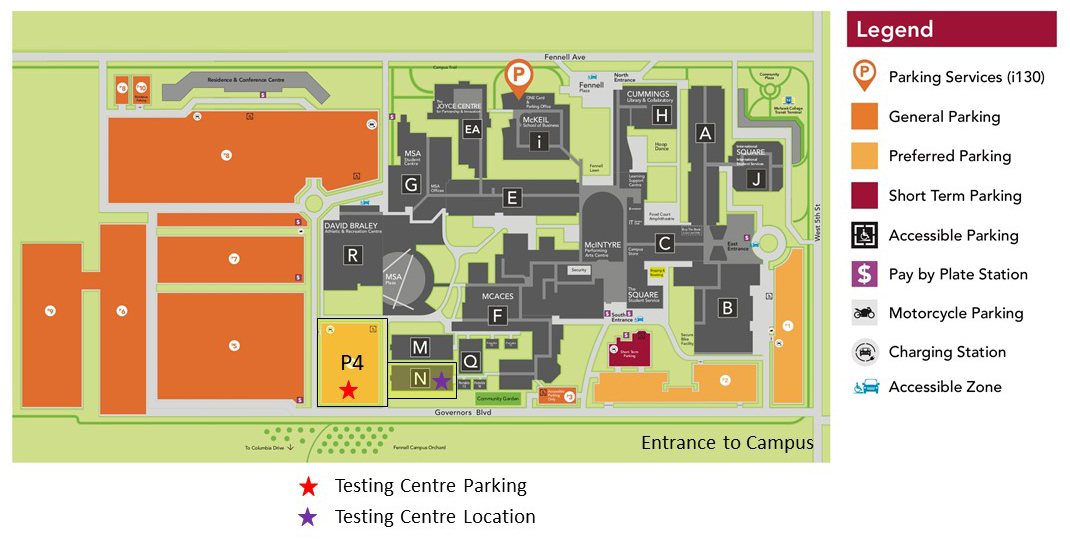 FennellCampusMap COVIDTestCentre