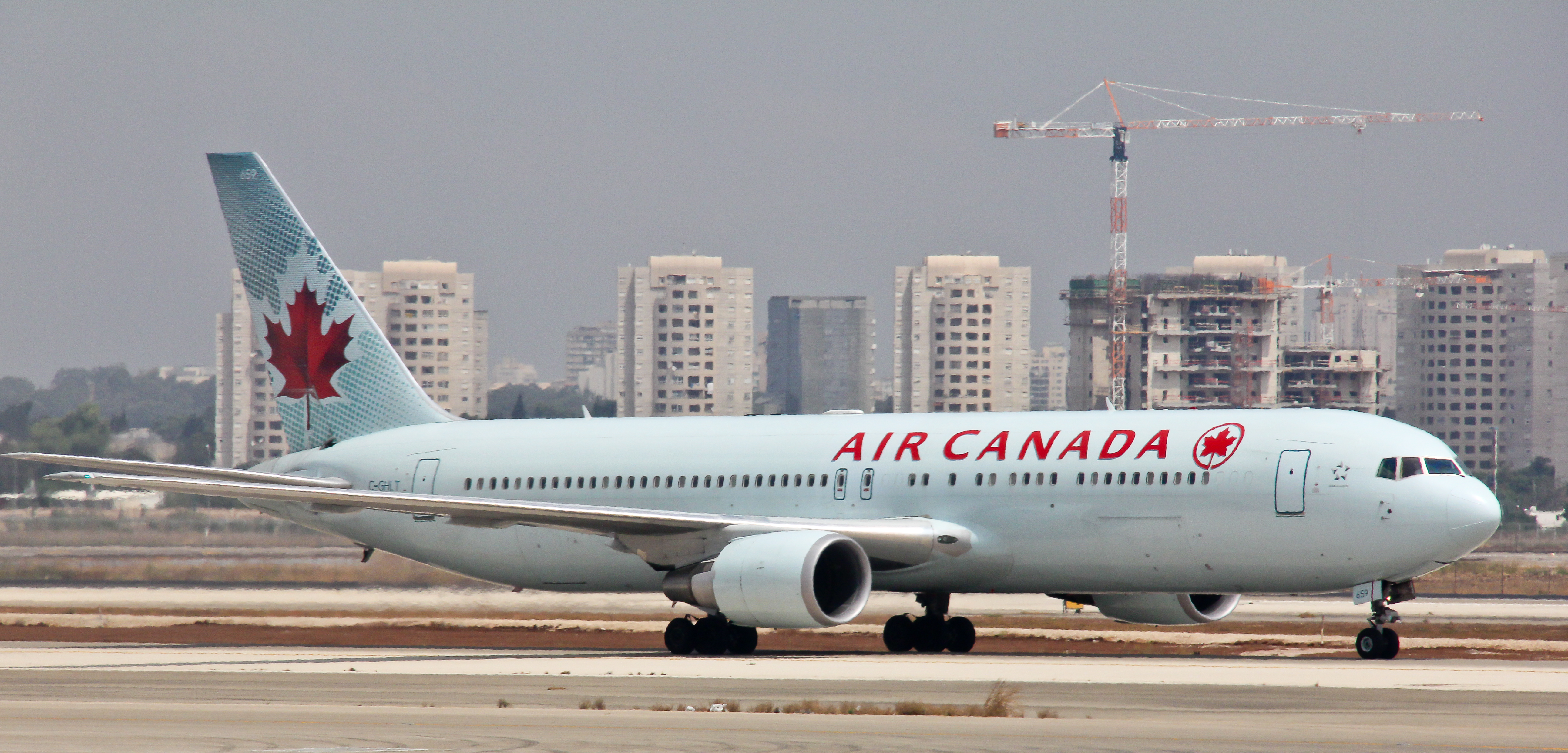 Plane in an airport