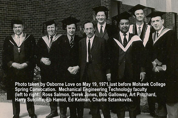 Mechanical Engineering Technology faculty on 1971
