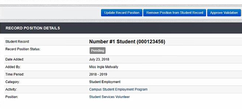 Position Details image