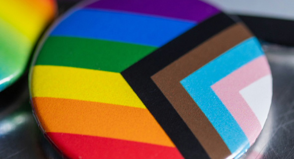 pride rainbow flag button