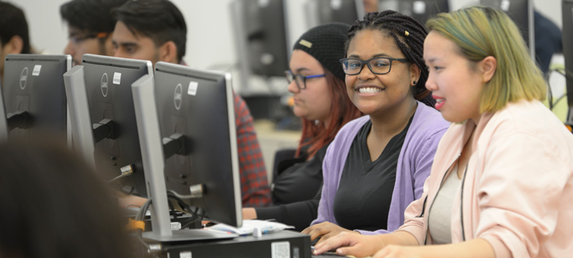 students in computer lab