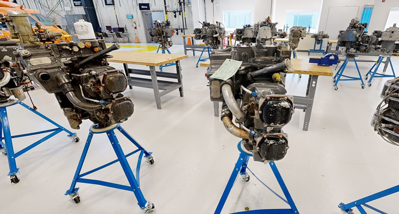 Reciprocating Engines Lab at Mohawk College Aviation Campus