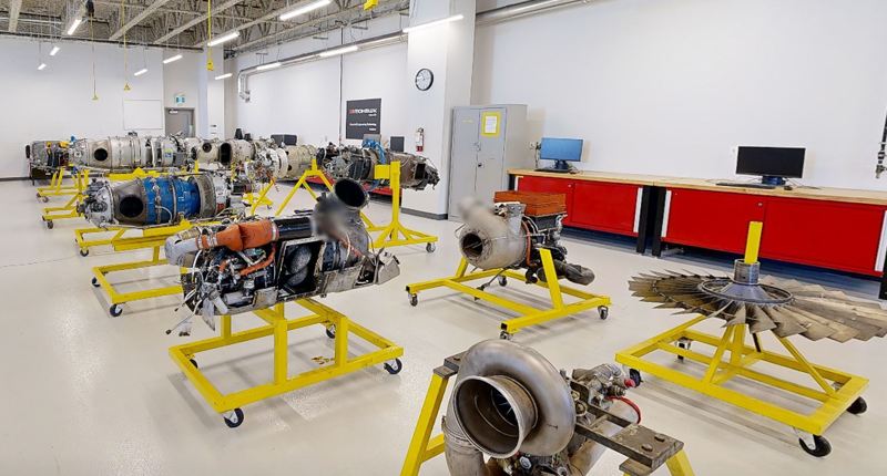Turbine Engines Lab at Mohawk College Aviation Campus