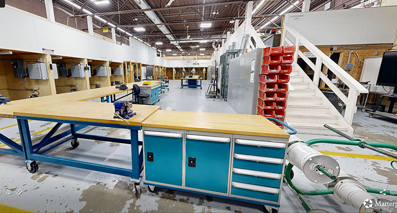 Electrical lab space at Mohawk College Stoney Creek Campus