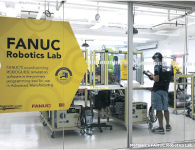 student at fanuc lab