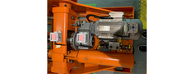 A Motor and multiple sensors placed.