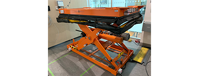 Handling Specialty Lift being prepared for the industrial heavy equipment testing