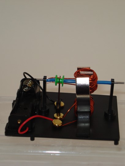A complete brush motor.