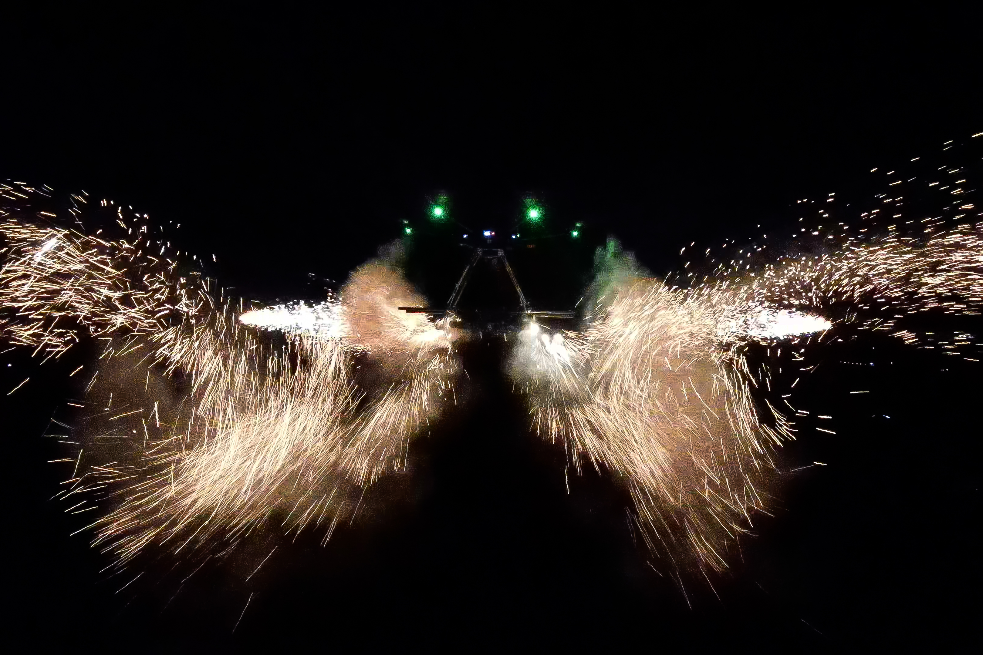 Picture of drone shooting fireworks