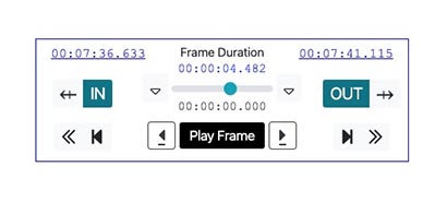 CapScribe 2 control panel showing in and out buttons.