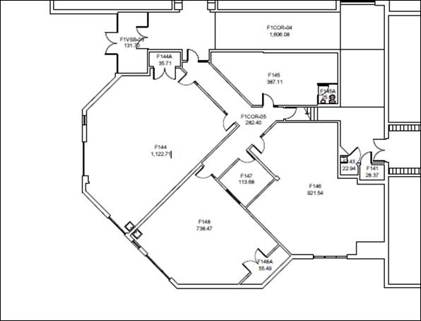 Figure 1: Fennell Campus - F-Wing – F144 / F148 Area