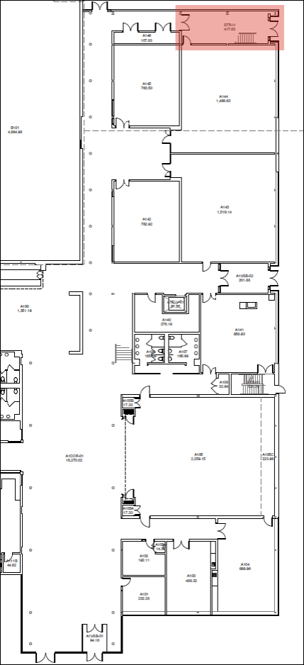 Figure 1: Stoney Creek Campus - A-Wing Stair I