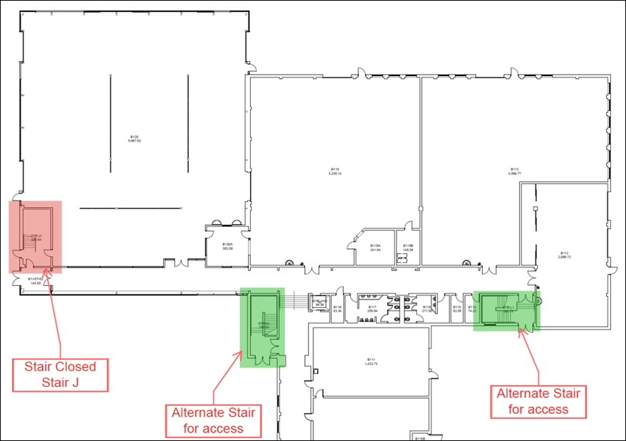 Figure 1: Stoney Creek Campus - B-Wing Stair J