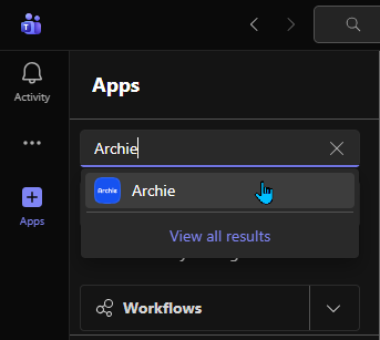 MS Team - Archie App