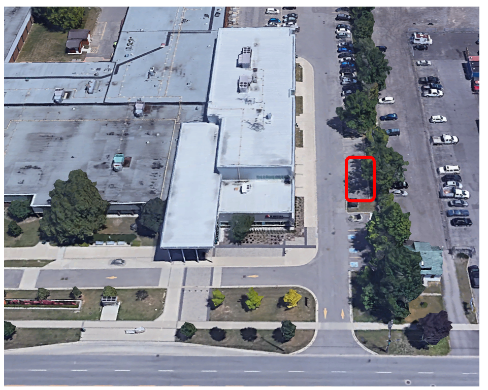 Figure 2: Contractors Compound in Short-Term Parking